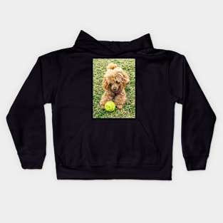 Raffie loves his tennis ball! Kids Hoodie